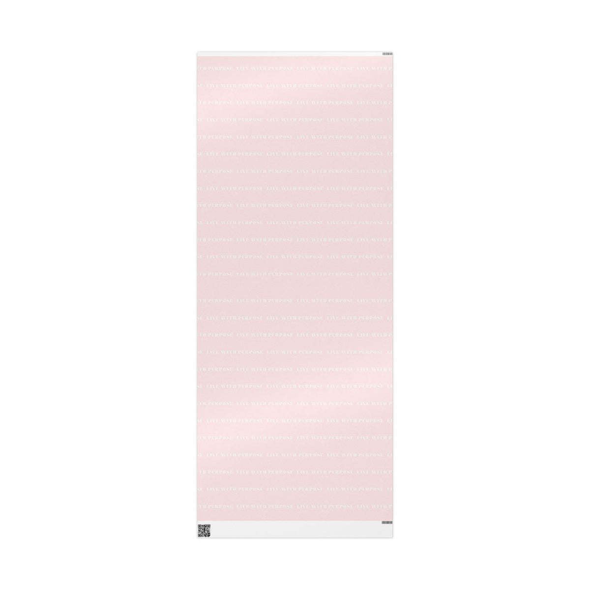 Pink Minimalist Live with Purpose Wrapping Paper Roll — Soft Blush Gift Wrap
