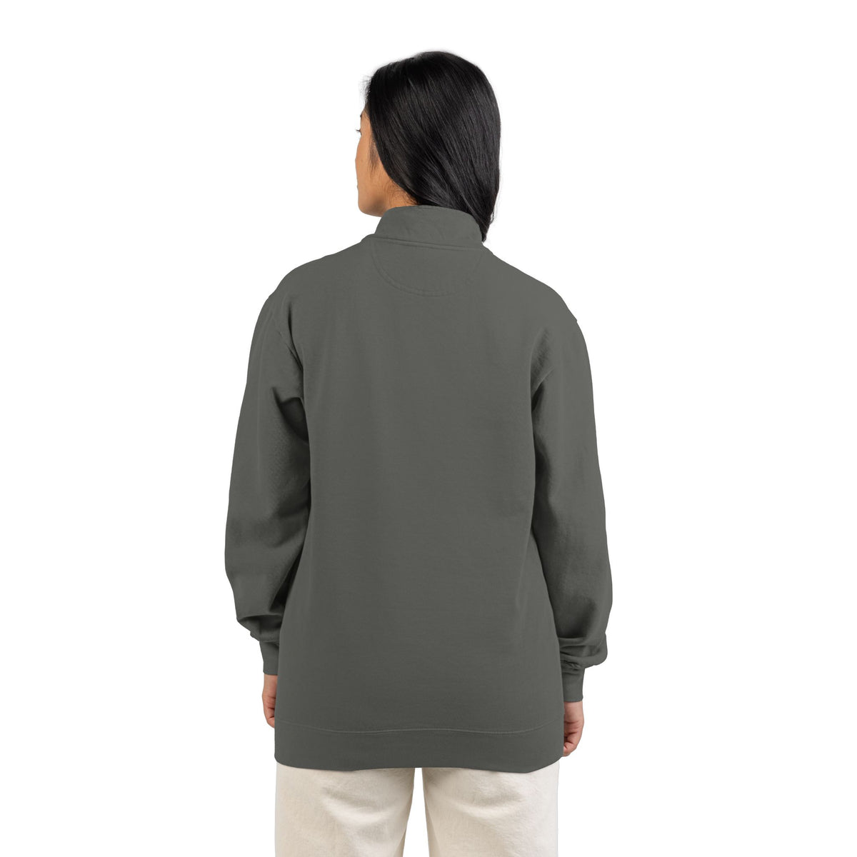 Quarter-Zip Live with Purpose C+C Sweatshirt — Minimal Script Pullover