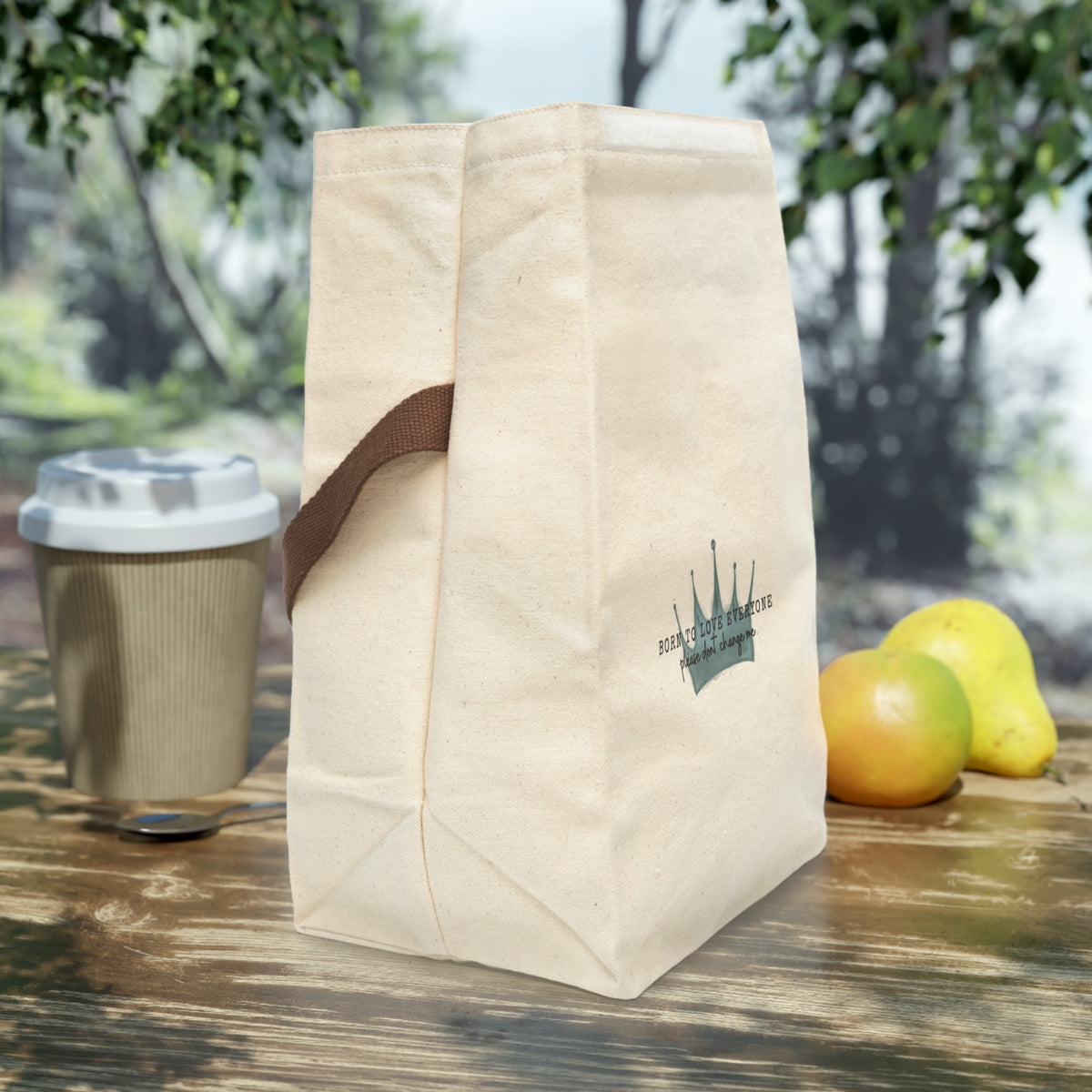 Ragon Born To Love Everyone Canvas Lunch Bag