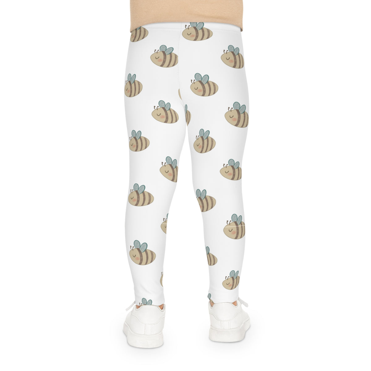 Kids Bee Print Leggings — Cute Honeybee Pattern All-Over Print