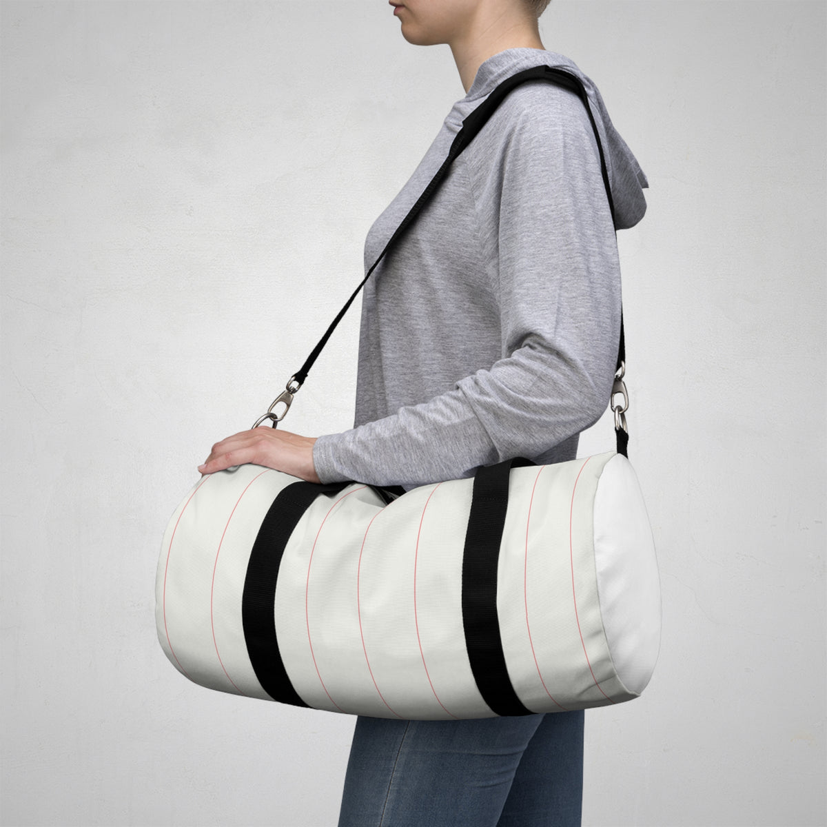 Live With Purpose Lined Canvas Duffel Bag — Minimalist Travel & Gym Overnight Bag