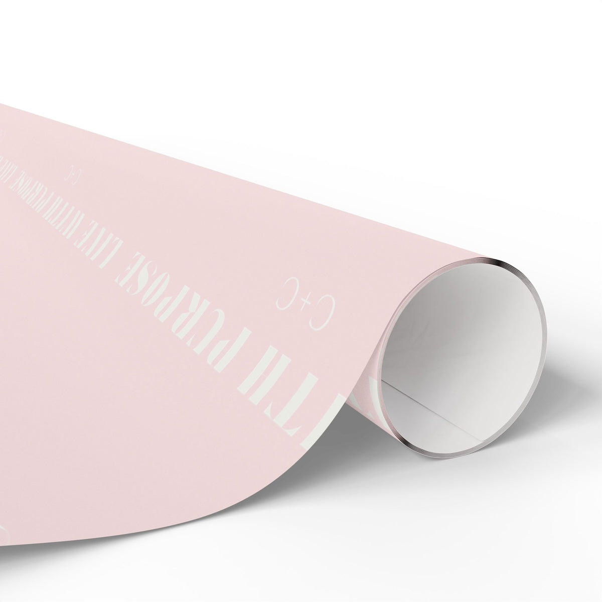 Pink Minimalist Live with Purpose Wrapping Paper Roll — Soft Blush Gift Wrap