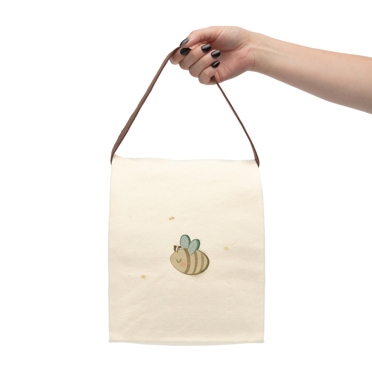 Ragon Bizzy Bee Canvas Lunch Bag with Strap – Insulated Reusable Kids Lunchbox