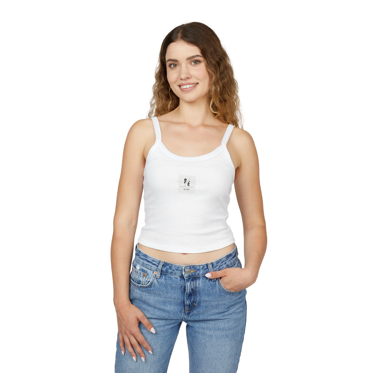Crop Selfish Era Co. Tank Top with Minimalist Checklist Design — Feminine Casual Summer Top